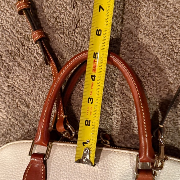 Dooney & Bourke Pebble Grain Zip Zip Satchel in White - Picture 14 of 15